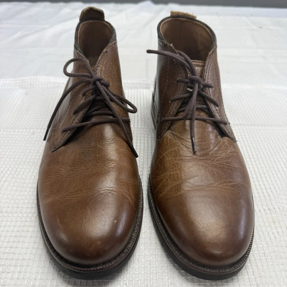 Cole Haan Ogden Stitch Chukka II Mens Brown Leather Boots 10.5M Shoes Ankle
